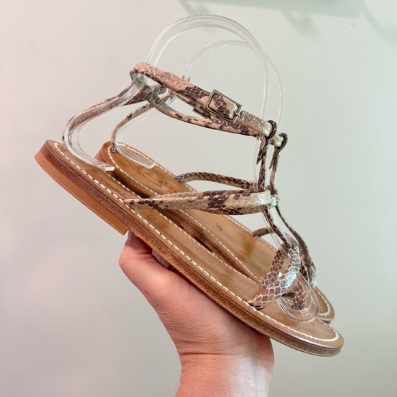 K.Jacques Antioche Snakeskin Gladiator Sandals Size 37 - Picture 2 of 11